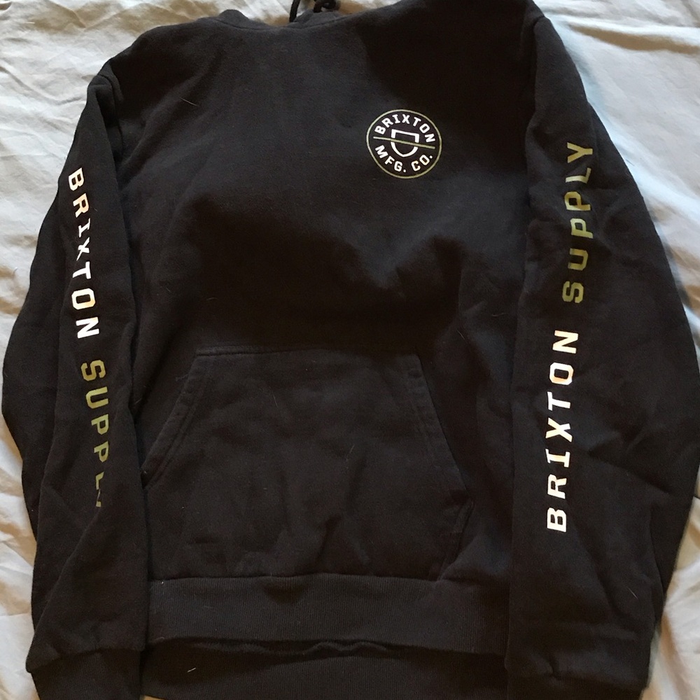 Brixton Black Hoodie Sweater with Logo